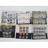 Six Royal Mail mint presentation pack stamps with matching stamp sets; 'Farm Animals',