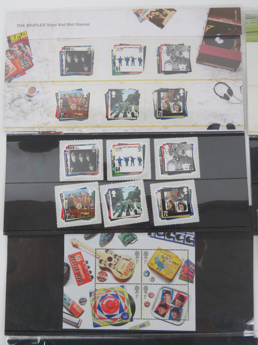 Seven Royal Mail mint presentation pack stamps with matching stamp sets; 'The Beatles', - Image 2 of 3