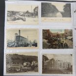 A collection of early 20th century vintage postcards being topographical, towns, historic sites,