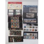 Five Royal Mail mint presentation pack stamps with matching stamp sets; 'Animal Tales',