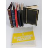 A quantity of unused Philatelic collectors albums including a Stanley Gibbons album and a file of