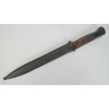 A WWII German Mauser K98 rifle bayonet m