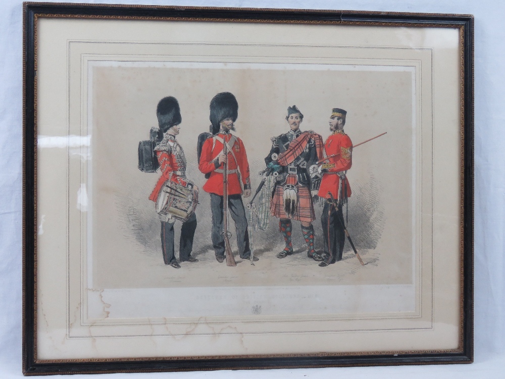 Hand coloured print; Sketches of British