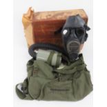 A rare US Military optical gas mask desi