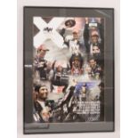 A Mark Webber Farewell poster signed top left by Webber, framed and mounted, 54 x 37cm.
