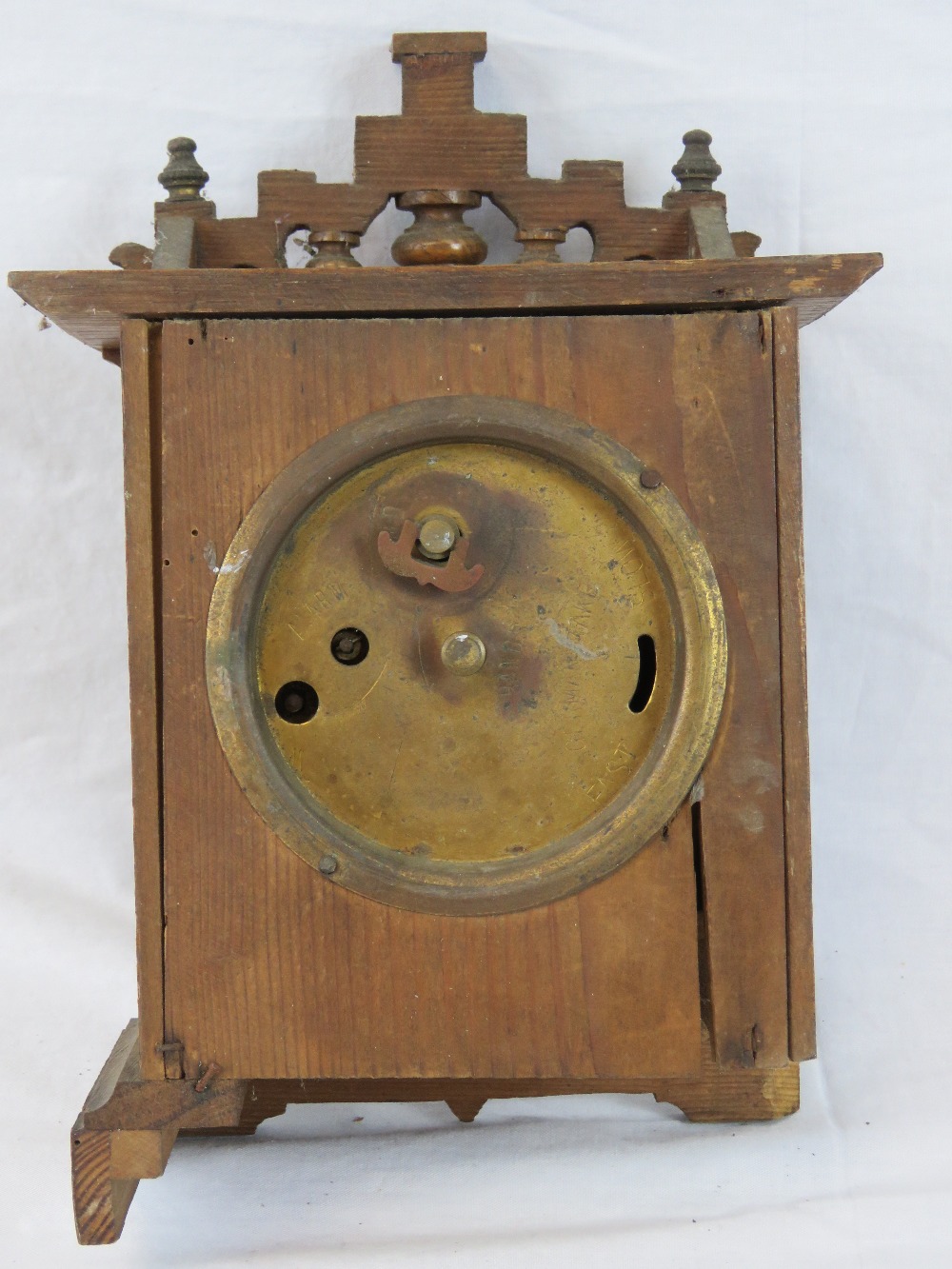 A Continental Viennese style table clock having Arabic numerals, - Image 2 of 2