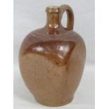 A square shaped stoneware triplesec Bigot Orleans jug, 17cm high.