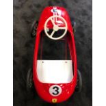 A Morellet & Guerineau Baby Ferrari pedal race car C1960s having highly detailed metal body.