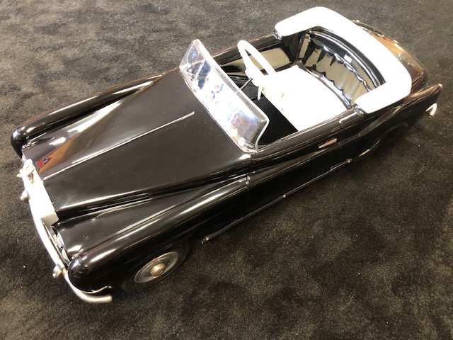 A Sharna (Tri-ang) Rolls Royce Silver Cloud Pedal Car C1970s with Silver Lady mascot within highly