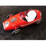 A Tri-ang Vanwall pedal race car C1960s. Finely detailed metal body measuring 120cm in length.