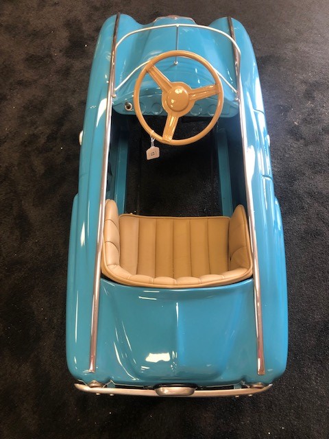 A rare Mosconica pedal car C1960s. Finely detailed metal body measuring 112cm in length. - Image 2 of 3