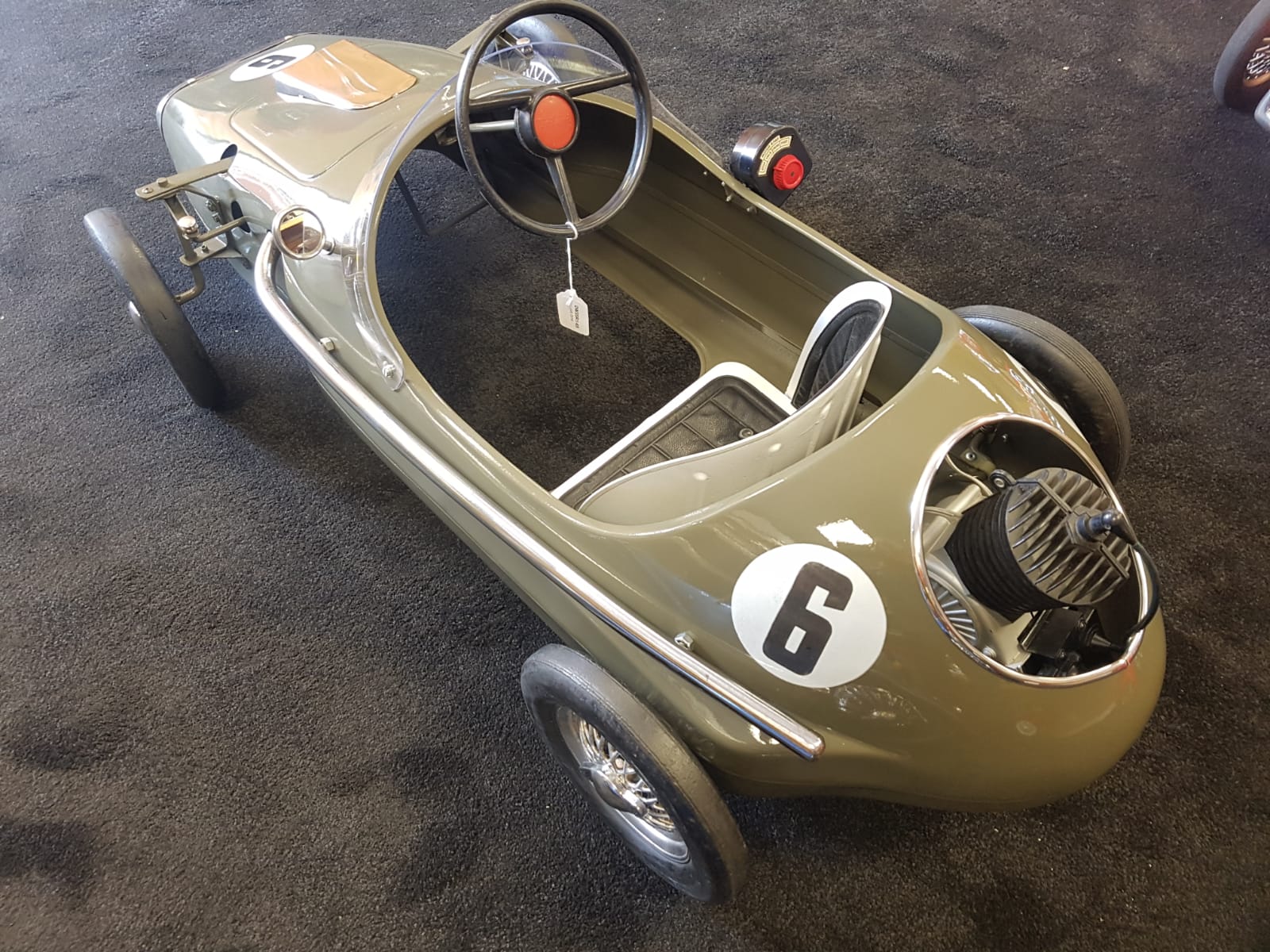 A Tri-ang Vanwall pedal race car C1960s. Finely detailed metal body measuring 120cm in length. - Image 2 of 3