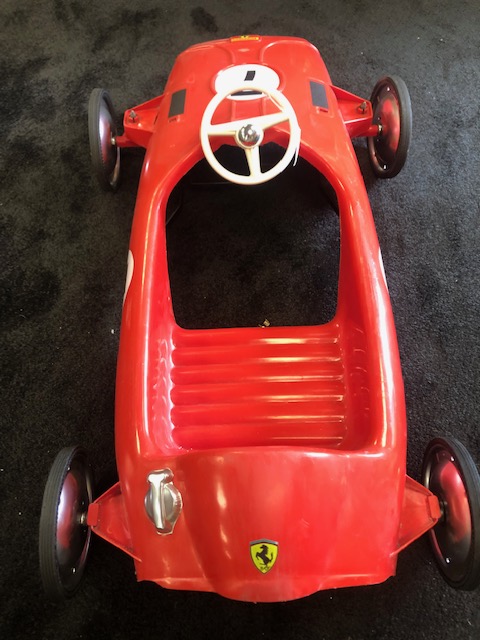 A Tri-ang Sprite pedal race car bearing Ferrari badge C1960s. - Image 2 of 3