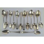 A large collection of assorted HM silver teaspoons, various hallmarks and monograms upon, 6.9ozt.