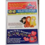 A quantity of three original Bravingtons Jewellers advertising cards c1960s each measuring 28 x