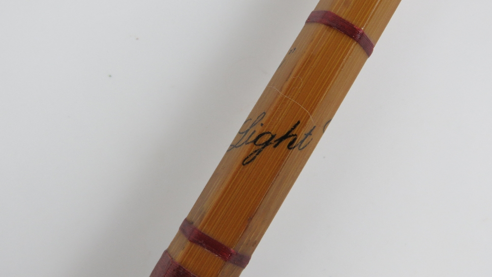 A vintage Allcocks two piece split cane fly fishing rod 'Lightcaster', 8ft long. - Image 3 of 6