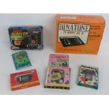 A Binatone TV Master Mk IV TV game model 01/4974, together with 'Demon Driver' and other games.