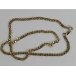 A 9ct gold flattened curb link necklace, hallmarked 375, measuring 54cm in length and weighing 11.