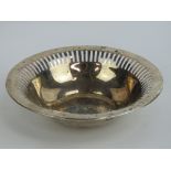 Show Jumping and Dressage interest; a German silver trophy fruit bowl having pierced outswept rim,