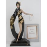 A Franklin Mint figurine 'Pearls and Emeralds', limited edition N5668, standing 26cm high.