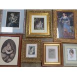 A good selection of contemporary furnishing type prints in gilt effect frames.