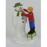 A Coalport Snowman figure 'Adding a smile', 13cm high.