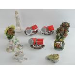 A quantity of assorted ceramics including; Coalport 'Birthstone Opal' figurine,