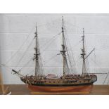 A fine and detailed 1:64 scratch built model ship 'HMS Diana c1794',