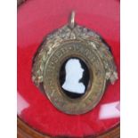 A silver gilt oval Pitt Club badge,