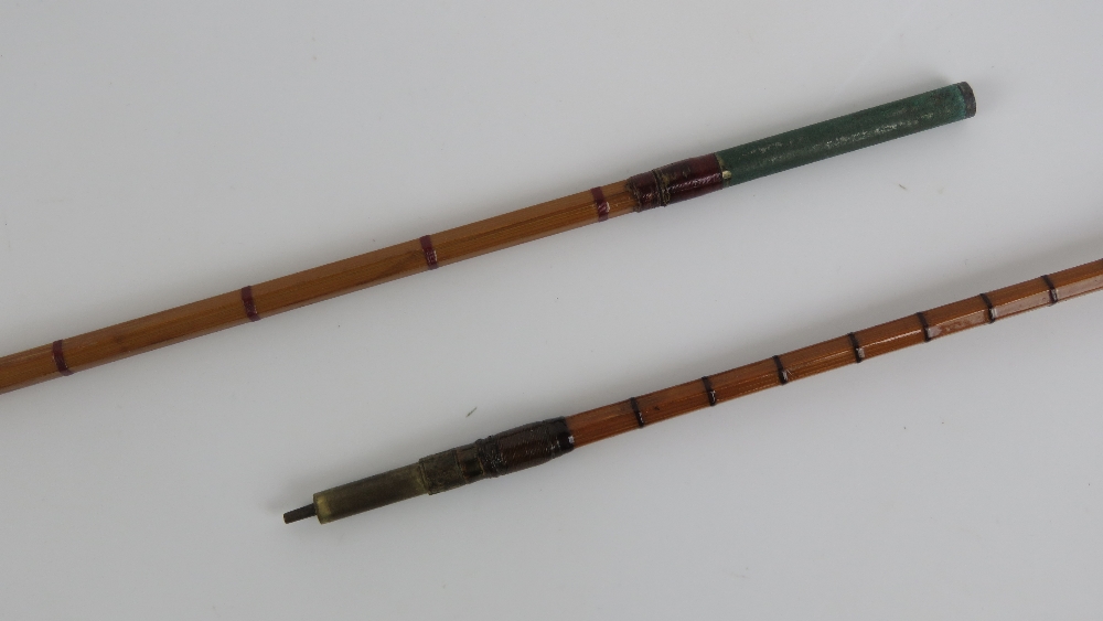 A vintage Allcocks two piece split cane fly fishing rod 'Lightcaster', 8ft long. - Image 5 of 6