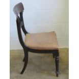 A good pair of heavy rosewood Victorian dining chairs each with drop in seat.