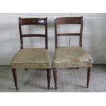 A pair of 19th century mahogany dining chairs for restoration a/f.