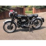 A rare Vincent Black Shadow, manufactured 1953, registration LOY 486, 20929 miles unwarranted.