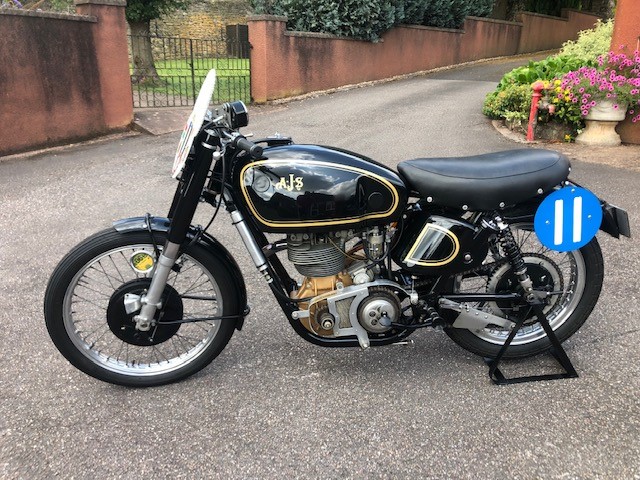 An AJS 7R 350cc, manufactured 1949, registration LTO 891.