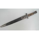 A Victorian era British Military Long Lee Metford rifle bayonet dated 1900 and having military