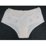 A pair of elasticated vintage silk knickers believed to have been the personal property of Eva