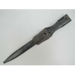 A WWII German Mauser K98 rifle bayonet, blade marked 9237 and measuring 25cm in length,