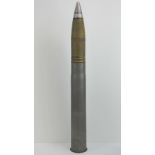 An inert WWII German Flak 18 anti-aircraft exploding case 88 cannon round with case dated 1942,