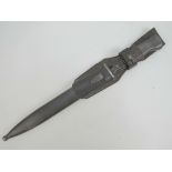 A WWII German Mauser K98 rifle bayonet numbered 6278 to blade and scabbard,