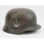 A reproduction film/TV prop WWII SS Helmet,