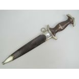 A WWII German SA Officers ceremonial dagger, made by Hugo Rader Solingen,
