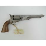 A deactivated (EU Spec) Italian reproduction of a Finnish Colt model 1860 Army .44 calibre revolver.