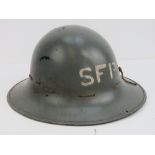 A WWII British Auxiliary Crew/Fire Warden helmet,
