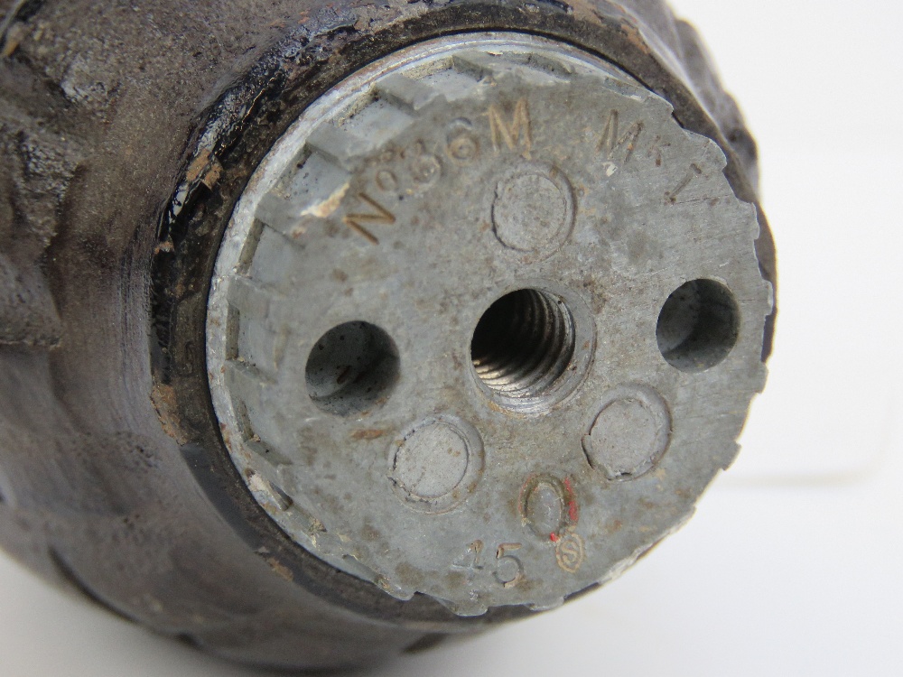 A rare inert WWII British Military Royal Marine Corp/ Navy issue No36 M Mills grenade, - Image 3 of 3
