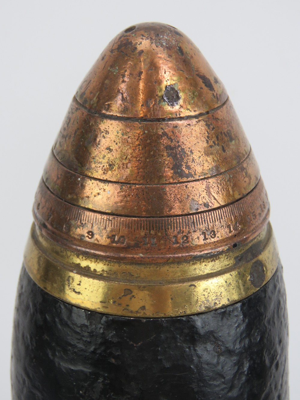 An inert WWI British 18lb shrapnel charg - Image 2 of 2