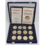 Twelve WWI commemorative coins from the