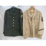 Two US Military Officer's tunics, one ha