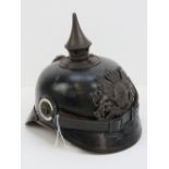 A WWI German Pickelhaube helmet having l