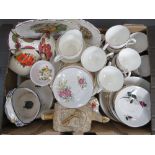 A Paragon bone chine tes service comprising cake plate, six trios, jug and sugar bowl.