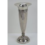 A HM silver bud vase standing 17cm high, hallmarked Birmingham 1919.